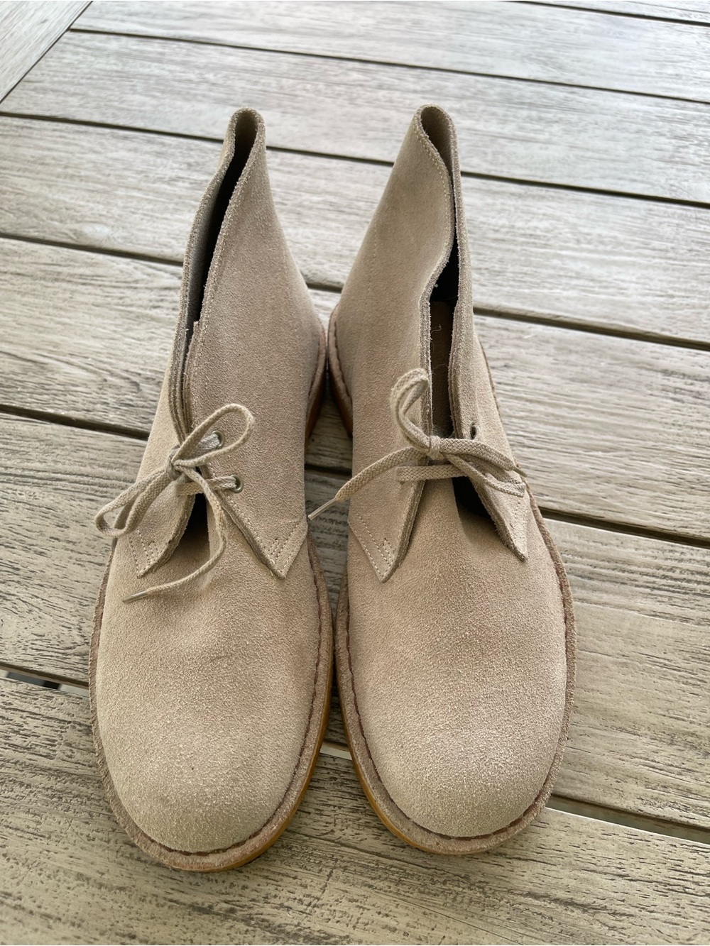 Veja Lace-Up Suede Boots in Taupe